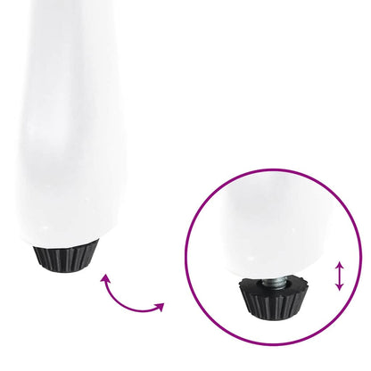 vidaXL Garden Chair 2 pcs White 55 x 56.5 x 91cm Aluminium