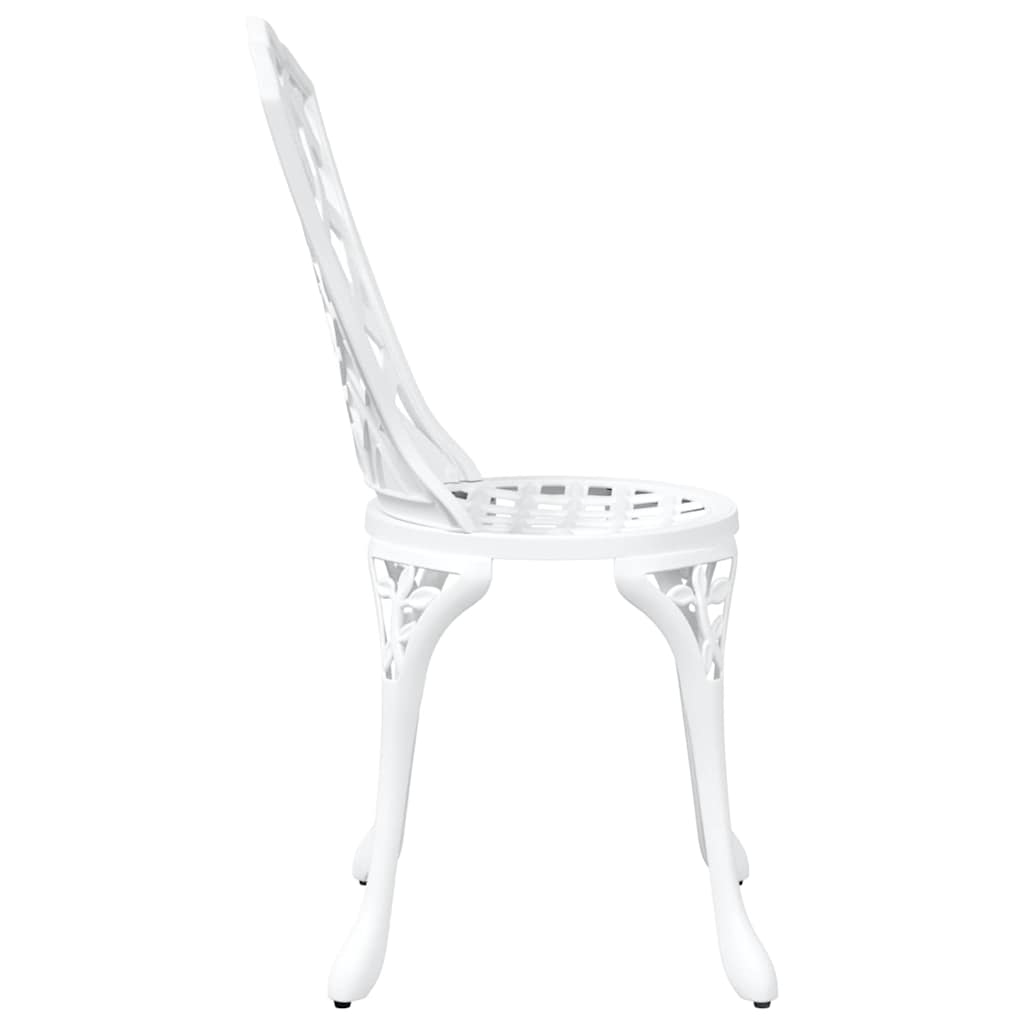 vidaXL Garden Chair 2 pcs White 55 x 56.5 x 91cm Aluminium