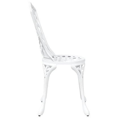 vidaXL Garden Chair 2 pcs White 55 x 56.5 x 91cm Aluminium