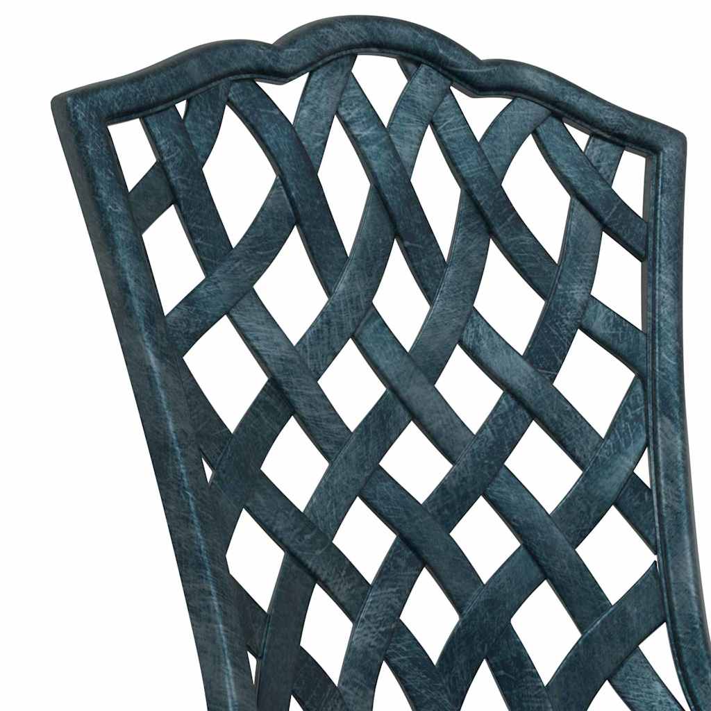 vidaXL Garden Chair 2 pcs Green 55 x 56.5 x 91cm Aluminium