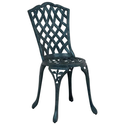 vidaXL Garden Chair 2 pcs Green 55 x 56.5 x 91cm Aluminium