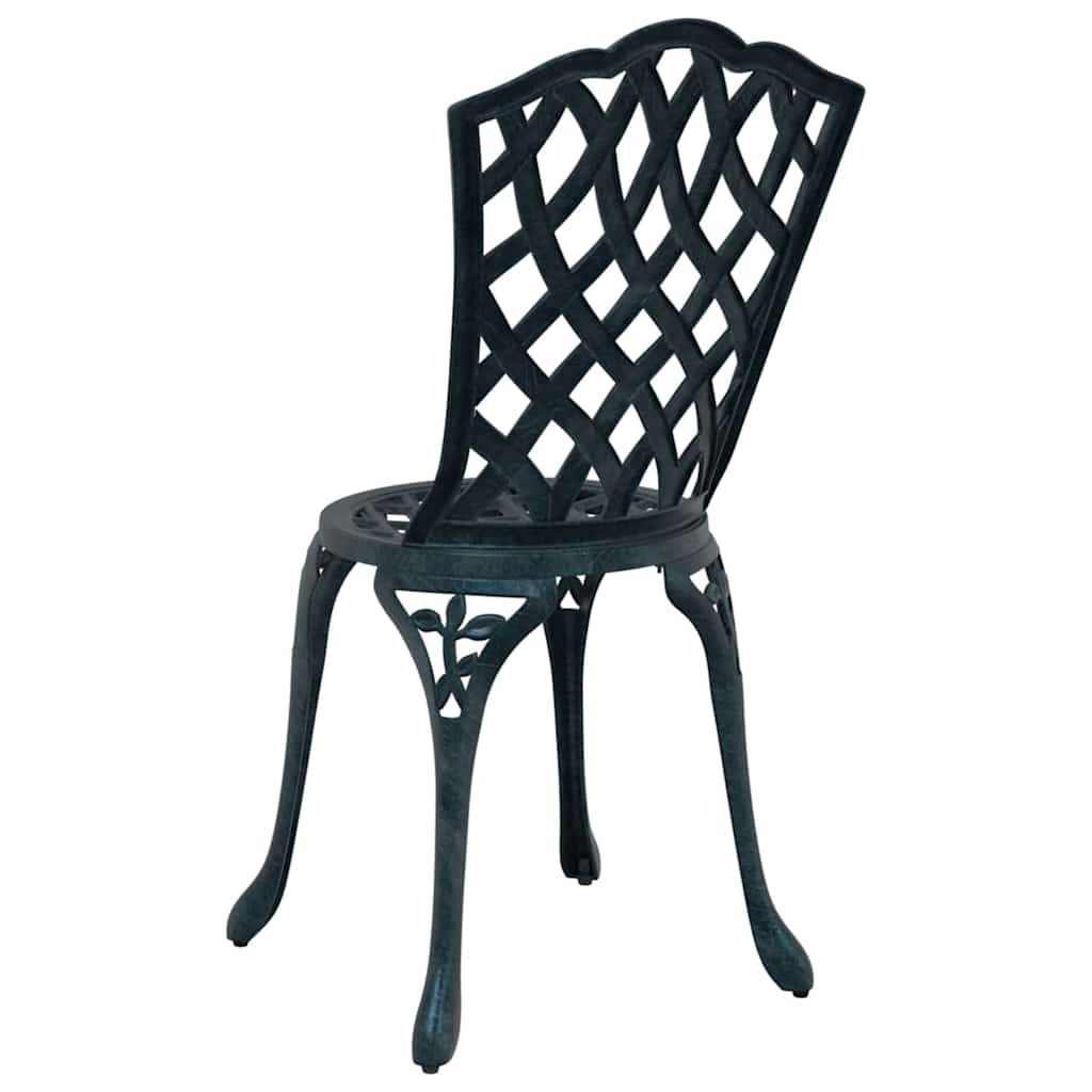 vidaXL Garden Chair 2 pcs Green 55 x 56.5 x 91cm Aluminium