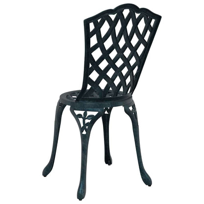 vidaXL Garden Chair 2 pcs Green 55 x 56.5 x 91cm Aluminium
