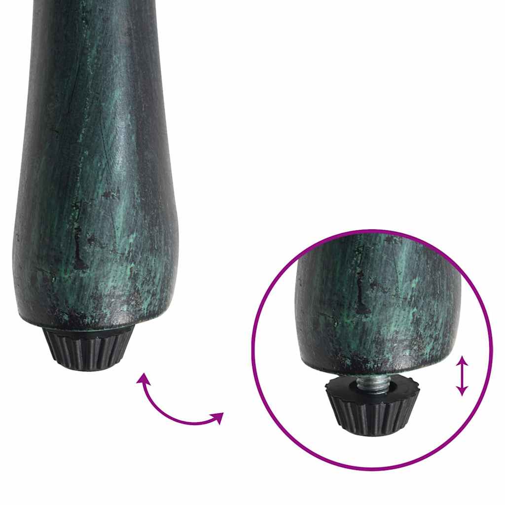 vidaXL Garden Chair 2 pcs Green 55 x 56.5 x 91cm Aluminium