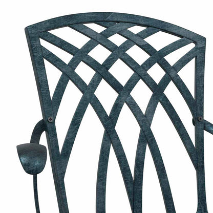 vidaXL Garden Chair 2 pcs Green 53 x 51 x 88.5cm Aluminium