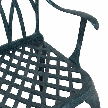 vidaXL Garden Chair 2 pcs Green 53 x 51 x 88.5cm Aluminium