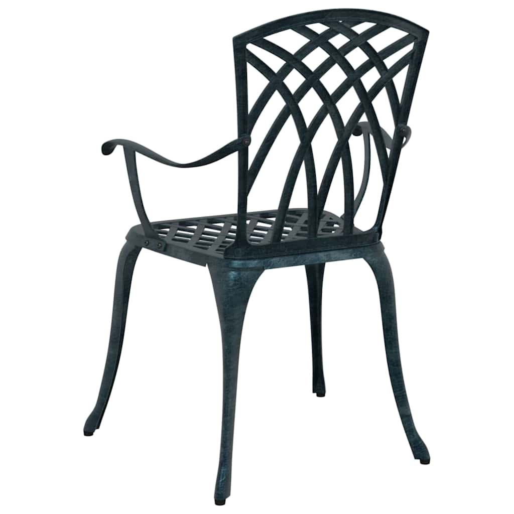 vidaXL Garden Chair 2 pcs Green 53 x 51 x 88.5cm Aluminium