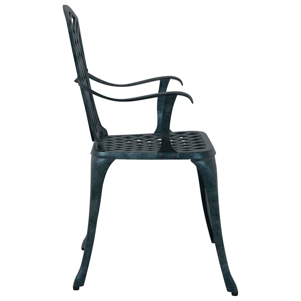 vidaXL Garden Chair 2 pcs Green 53 x 51 x 88.5cm Aluminium