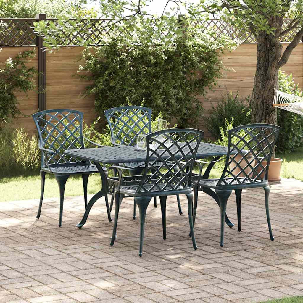 vidaXL Garden Chair 4 pcs Green 61 x 60.5 x 93cm Aluminium