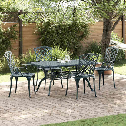 vidaXL Garden Chair 4 pcs Green 61 x 60.5 x 93cm Aluminium