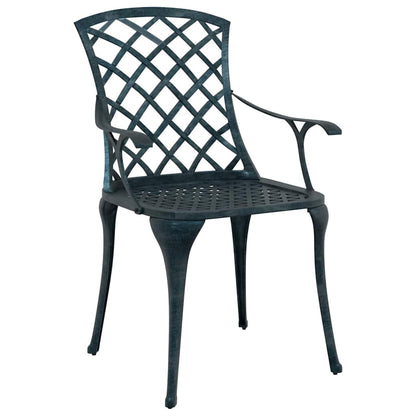 vidaXL Garden Chair 4 pcs Green 61 x 60.5 x 93cm Aluminium
