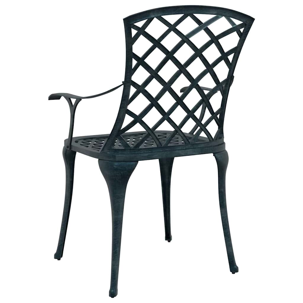 vidaXL Garden Chair 4 pcs Green 61 x 60.5 x 93cm Aluminium