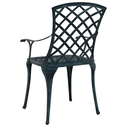 vidaXL Garden Chair 4 pcs Green 61 x 60.5 x 93cm Aluminium