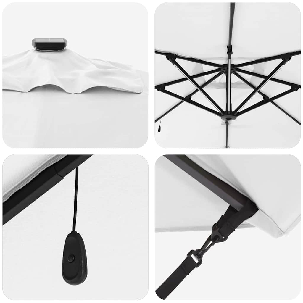 vidaXL Umbrella Sand 286 x 284 x 270 cm Aluminium and Polyester