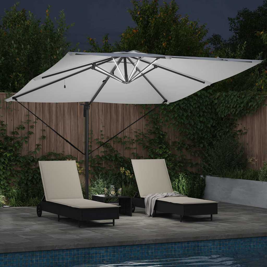 vidaXL Umbrella Sand 286 x 284 x 270 cm Aluminium and Polyester