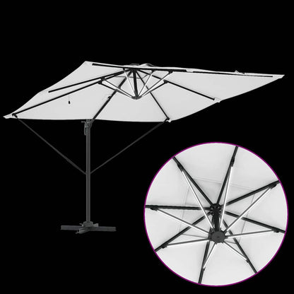 vidaXL Umbrella Sand 286 x 284 x 270 cm Aluminium and Polyester
