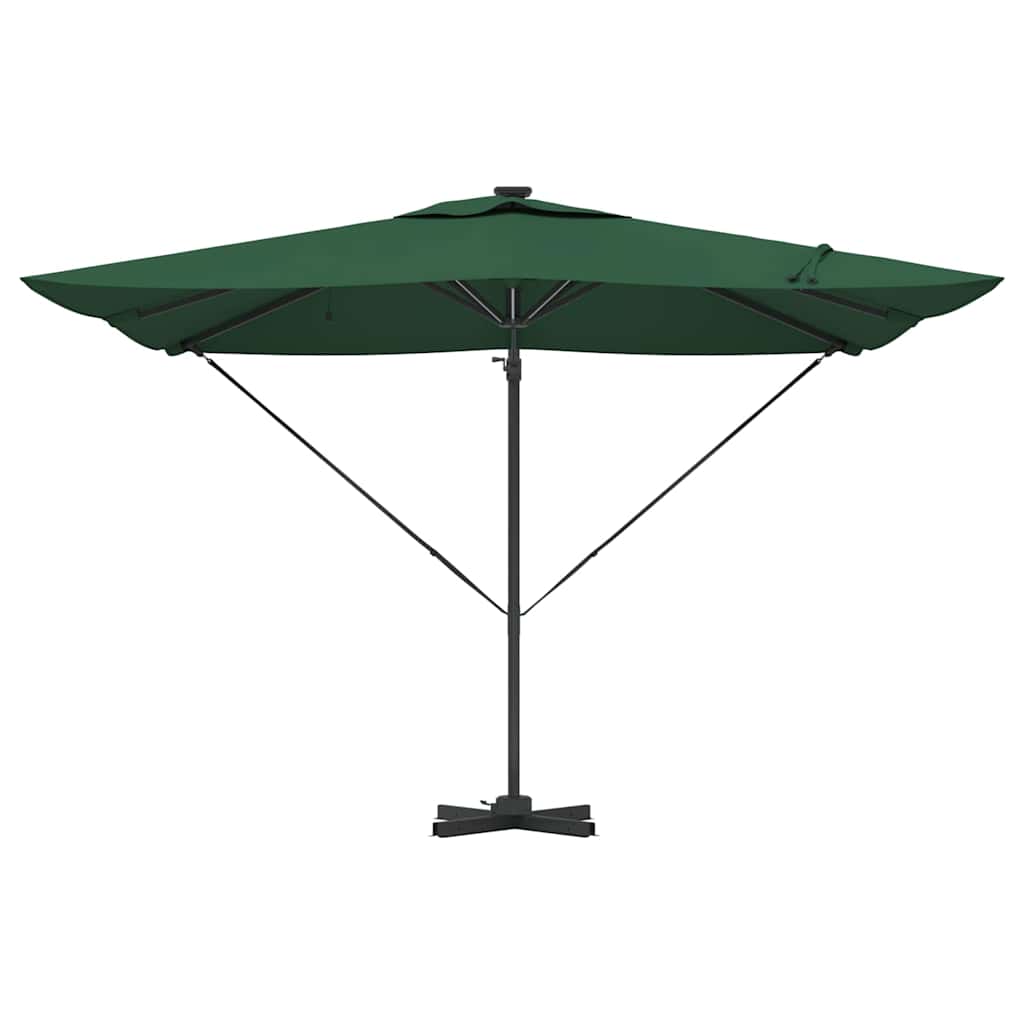 vidaXL Umbrella Green 286 x 284 x 270 cm Aluminium and Polyester