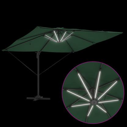 vidaXL Umbrella Green 286 x 284 x 270 cm Aluminium and Polyester