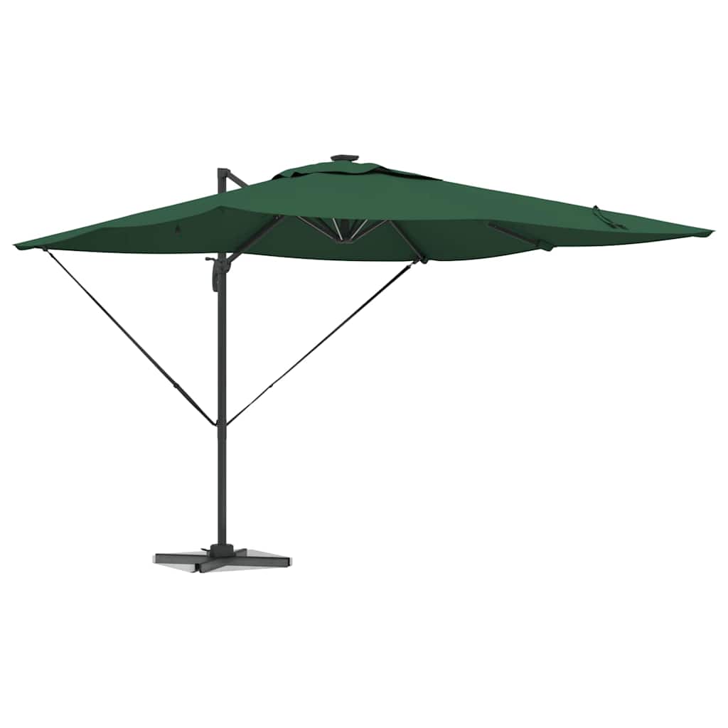 vidaXL Umbrella Green 286 x 284 x 270 cm Aluminium and Polyester