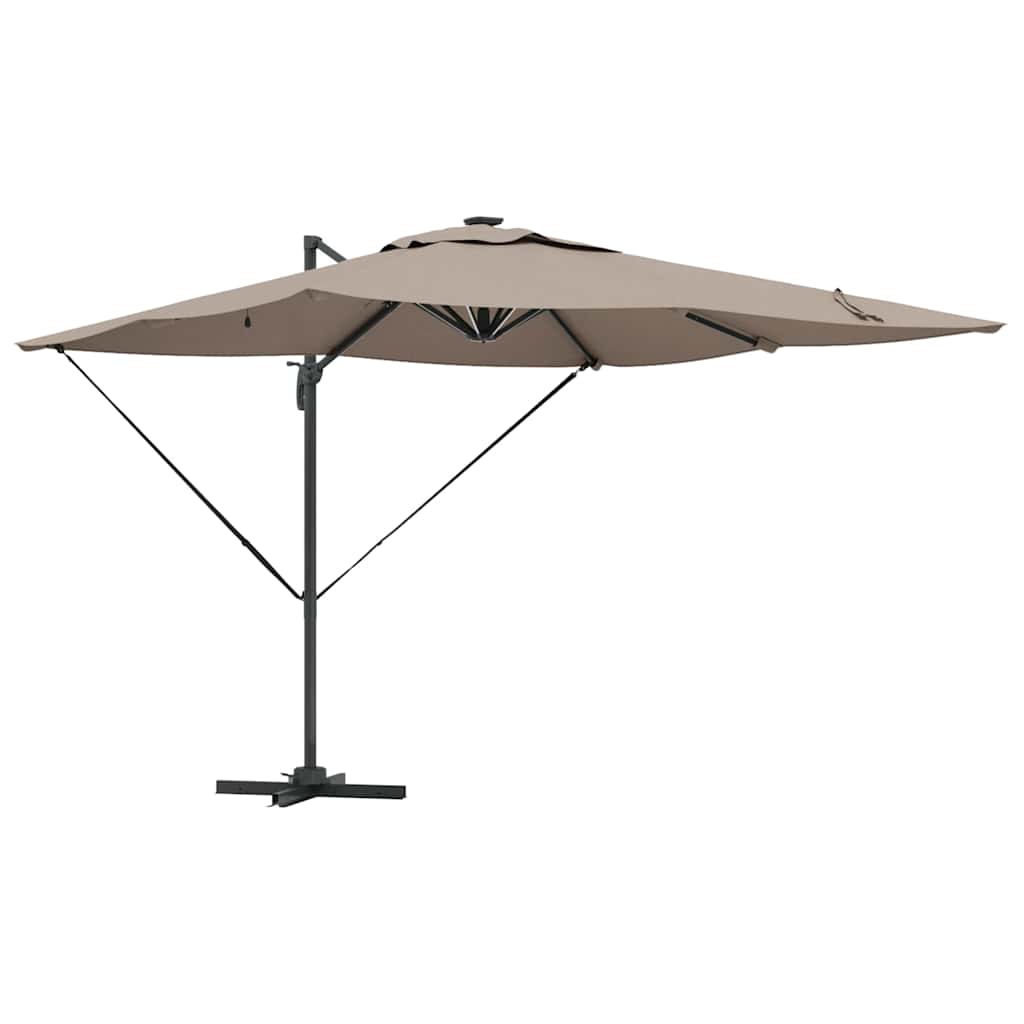vidaXL Umbrella Taupe 286 x 284 x 270 cm Aluminium and Polyester