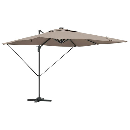 vidaXL Umbrella Taupe 286 x 284 x 270 cm Aluminium and Polyester