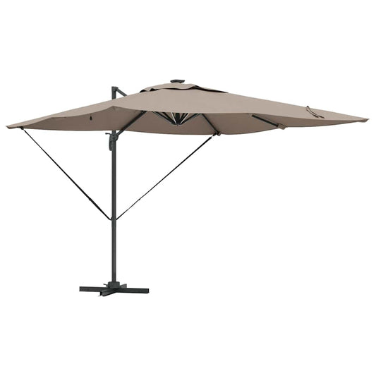 vidaXL Umbrella Taupe 286 x 284 x 270 cm Aluminium and Polyester