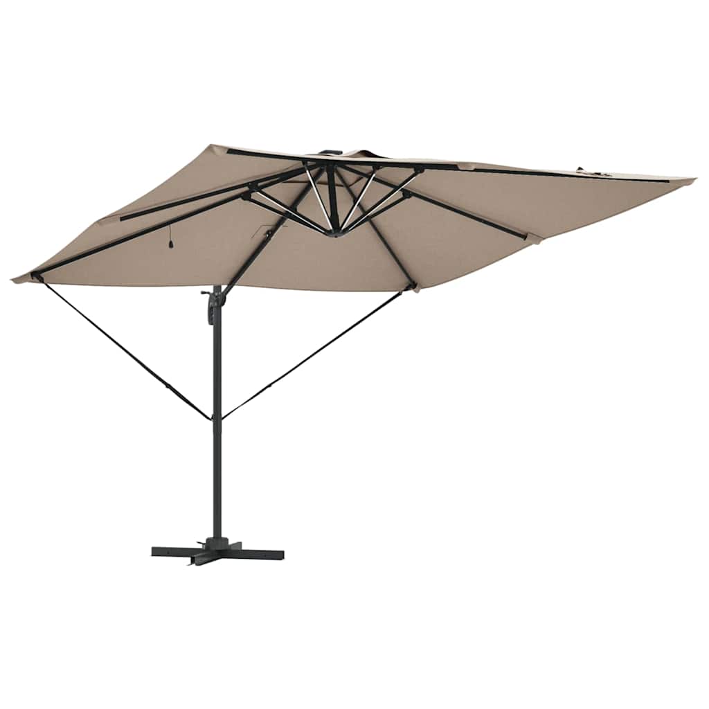 vidaXL Umbrella Taupe 286 x 284 x 270 cm Aluminium and Polyester