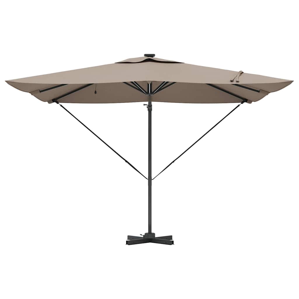 vidaXL Umbrella Taupe 286 x 284 x 270 cm Aluminium and Polyester