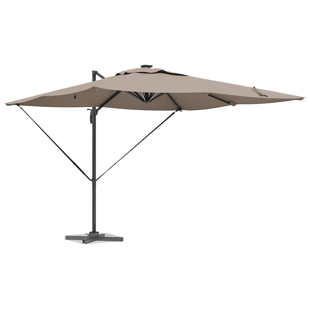 vidaXL Umbrella Taupe 286 x 284 x 270 cm Aluminium and Polyester