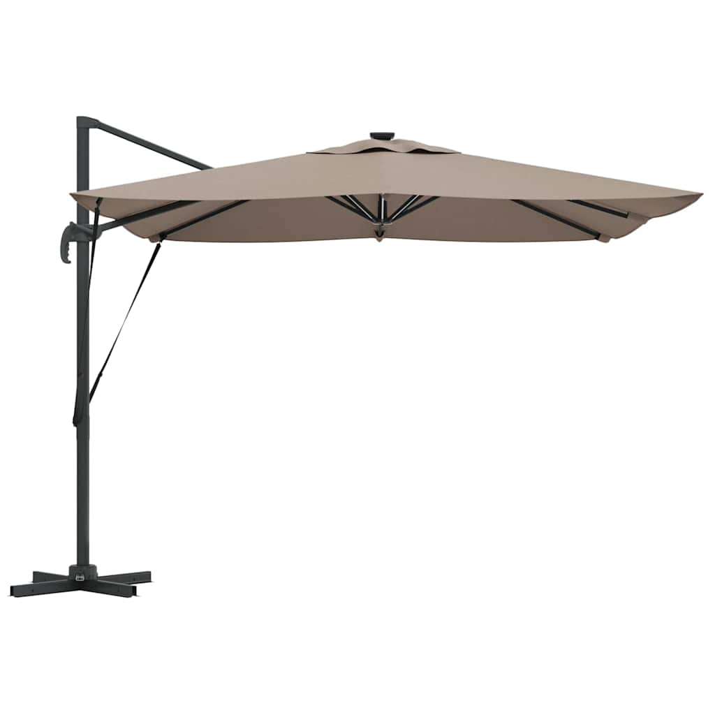 vidaXL Umbrella Taupe 286 x 284 x 270 cm Aluminium and Polyester