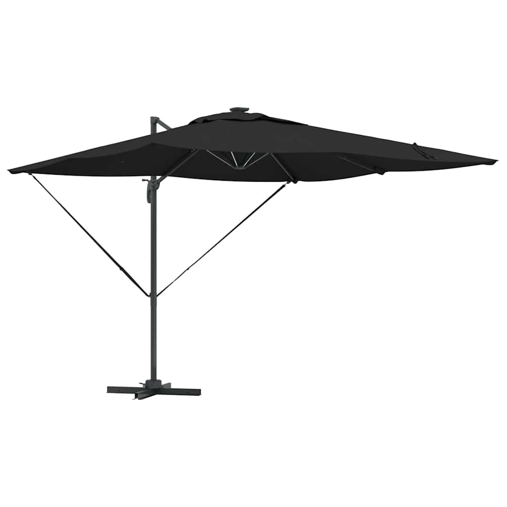 vidaXL Umbrella Black 286 x 284 x 270 cm Aluminium and Polyester