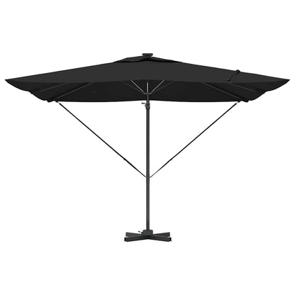 vidaXL Umbrella Black 286 x 284 x 270 cm Aluminium and Polyester