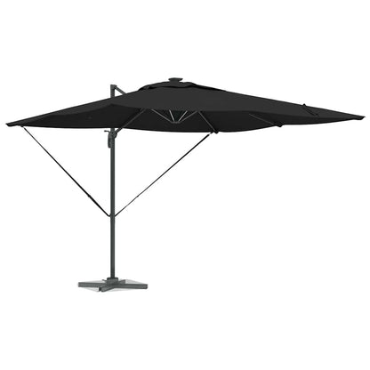 vidaXL Umbrella Black 286 x 284 x 270 cm Aluminium and Polyester