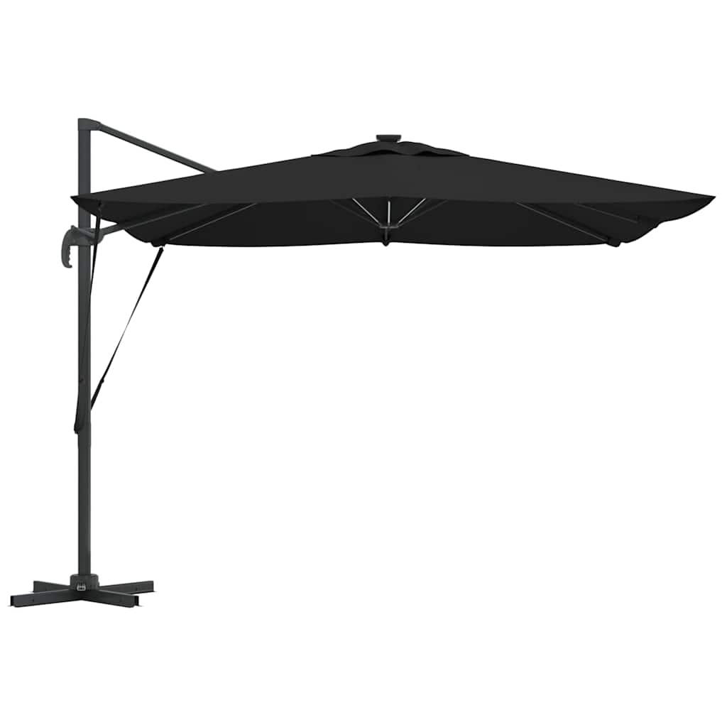 vidaXL Umbrella Black 286 x 284 x 270 cm Aluminium and Polyester