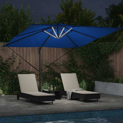 vidaXL Umbrella Azure Blue 286 x 284 x 270 cm Aluminium and Polyester