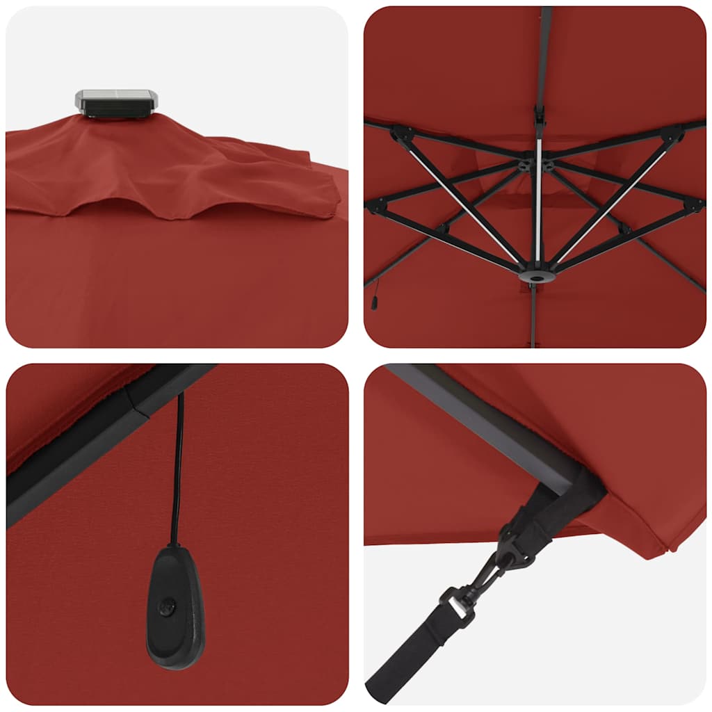 vidaXL Umbrella Terracotta 286 x 284 x 270 cm Aluminium and Polyester