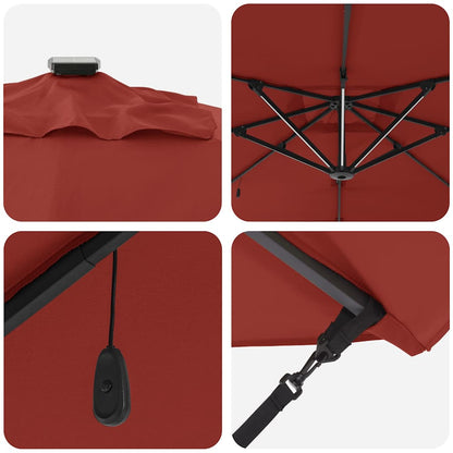 vidaXL Umbrella Terracotta 286 x 284 x 270 cm Aluminium and Polyester