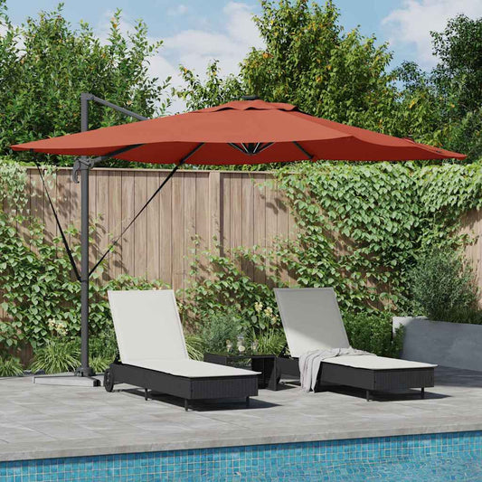 vidaXL Umbrella Terracotta 286 x 284 x 270 cm Aluminium and Polyester