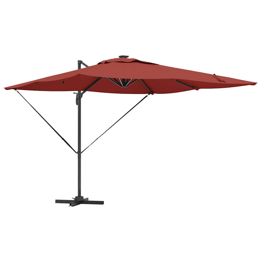 vidaXL Umbrella Terracotta 286 x 284 x 270 cm Aluminium and Polyester