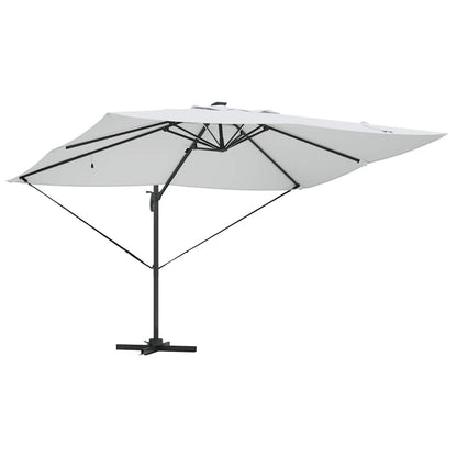 vidaXL Umbrella Manual Sand 352 x 251 x 265 cm Polyester and Aluminium