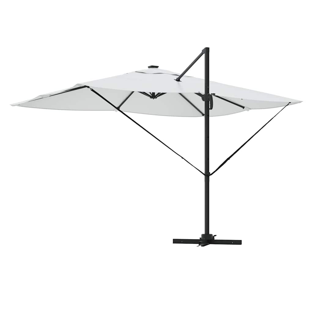 vidaXL Umbrella Manual Sand 352 x 251 x 265 cm Polyester and Aluminium