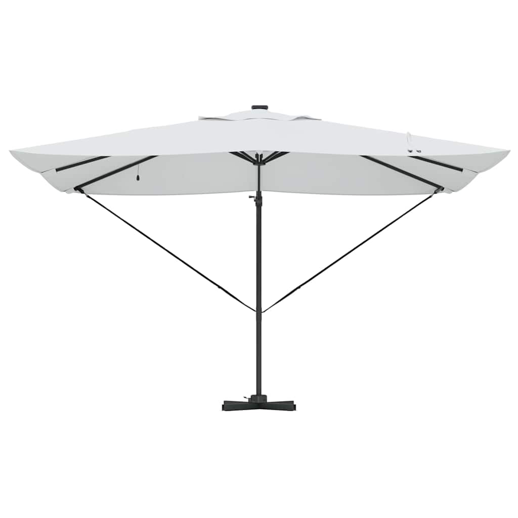 vidaXL Umbrella Manual Sand 352 x 251 x 265 cm Polyester and Aluminium