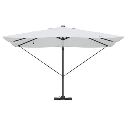 vidaXL Umbrella Manual Sand 352 x 251 x 265 cm Polyester and Aluminium