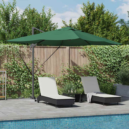 vidaXL Umbrella Green 352 x 251 x 265 cm Polyester and Aluminium