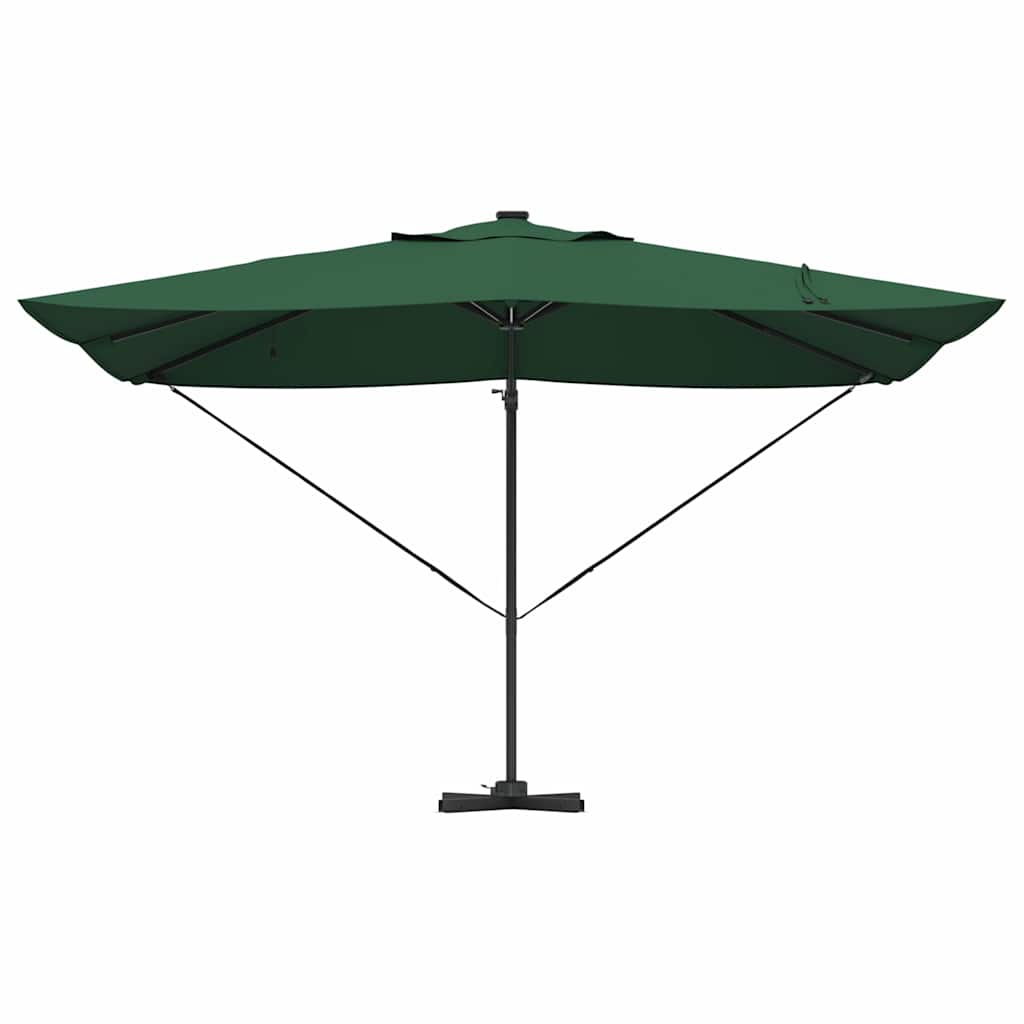vidaXL Umbrella Green 352 x 251 x 265 cm Polyester and Aluminium