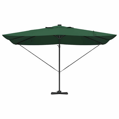 vidaXL Umbrella Green 352 x 251 x 265 cm Polyester and Aluminium
