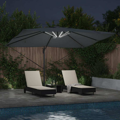 vidaXL Umbrella Anthracite 352 x 251 x 265 cm Polyester and Aluminium