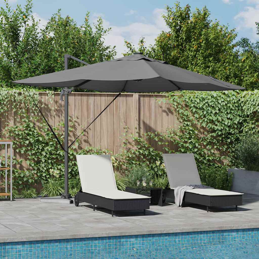 vidaXL Umbrella Anthracite 352 x 251 x 265 cm Polyester and Aluminium