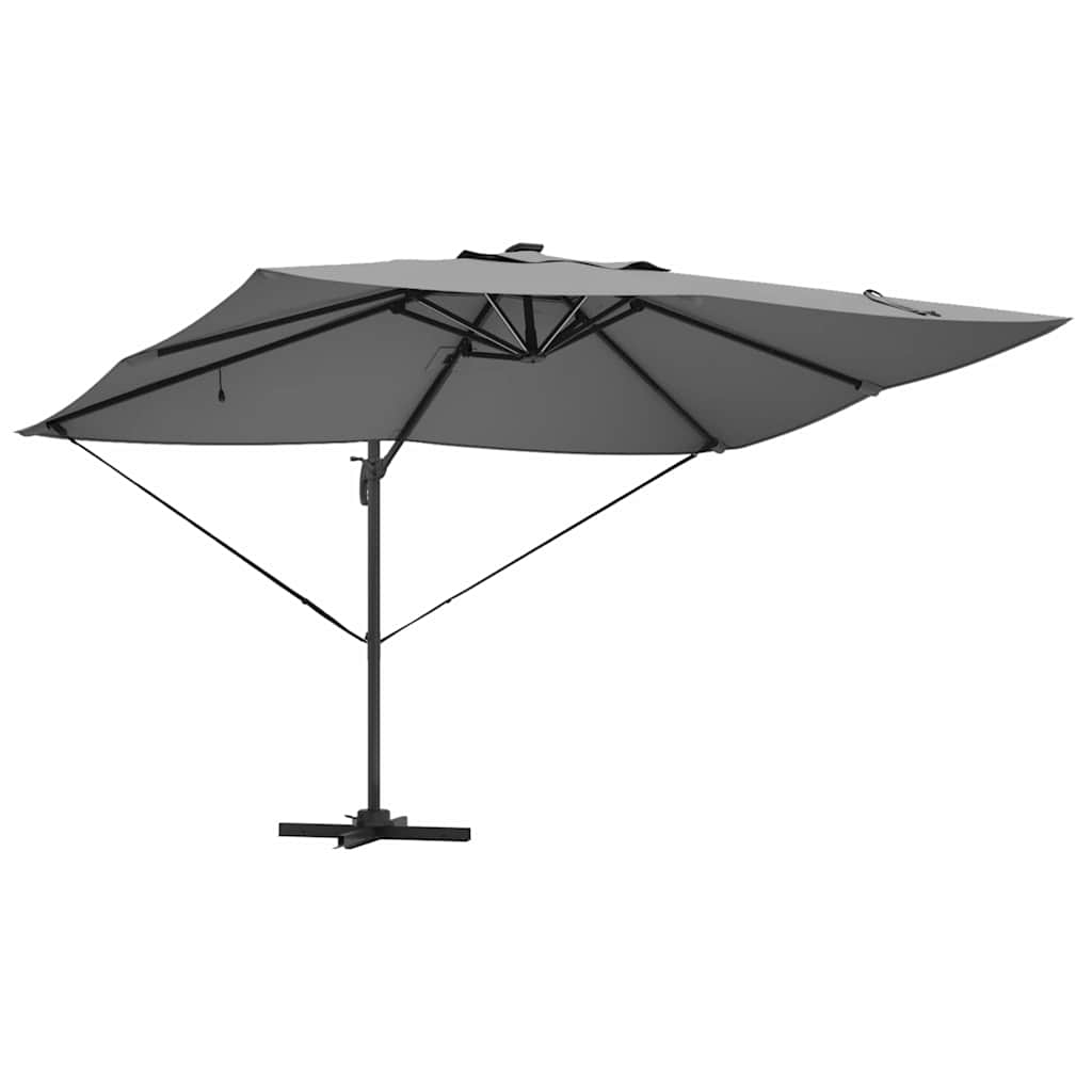 vidaXL Umbrella Anthracite 352 x 251 x 265 cm Polyester and Aluminium