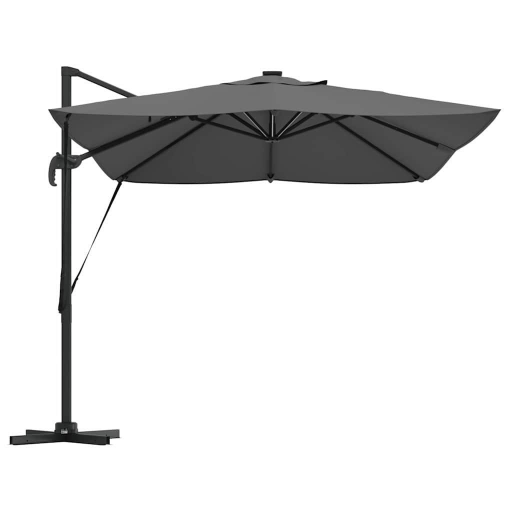 vidaXL Umbrella Anthracite 352 x 251 x 265 cm Polyester and Aluminium